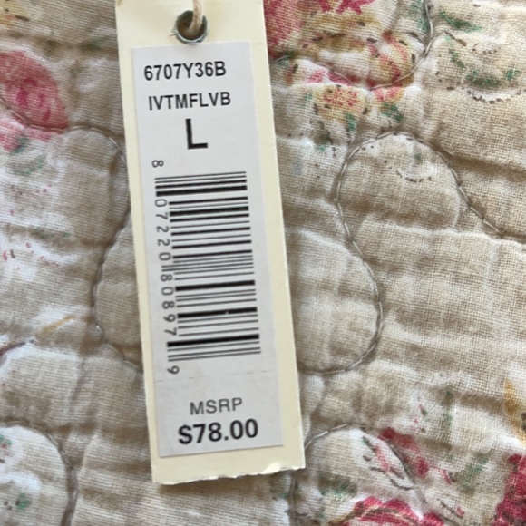 Max Studio Blouse Sleeveless Lined Floral Ruffle Tie Neck Brand New! - Picture 8 of 8